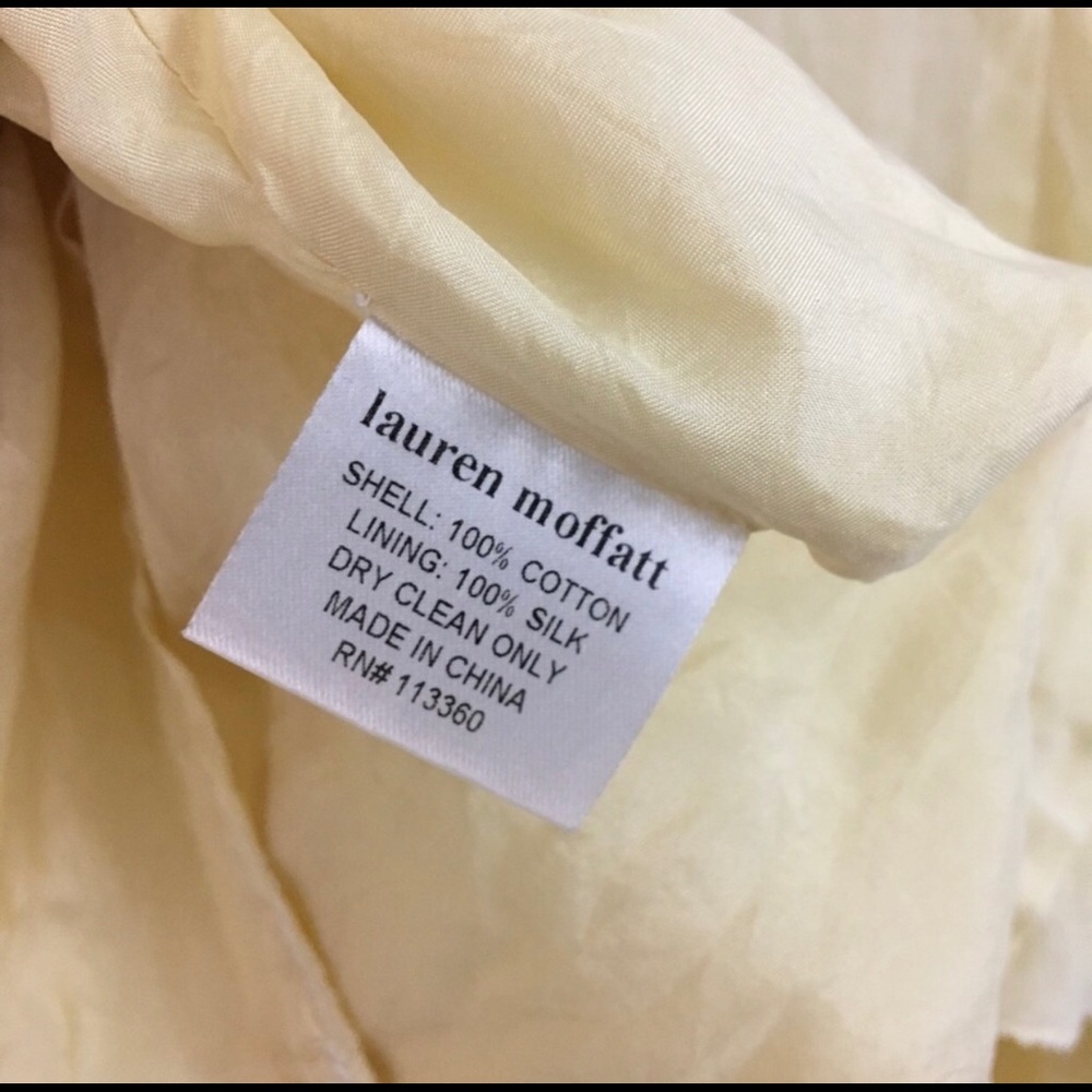 Lauren Moffatt strapless embroidered dress size 2